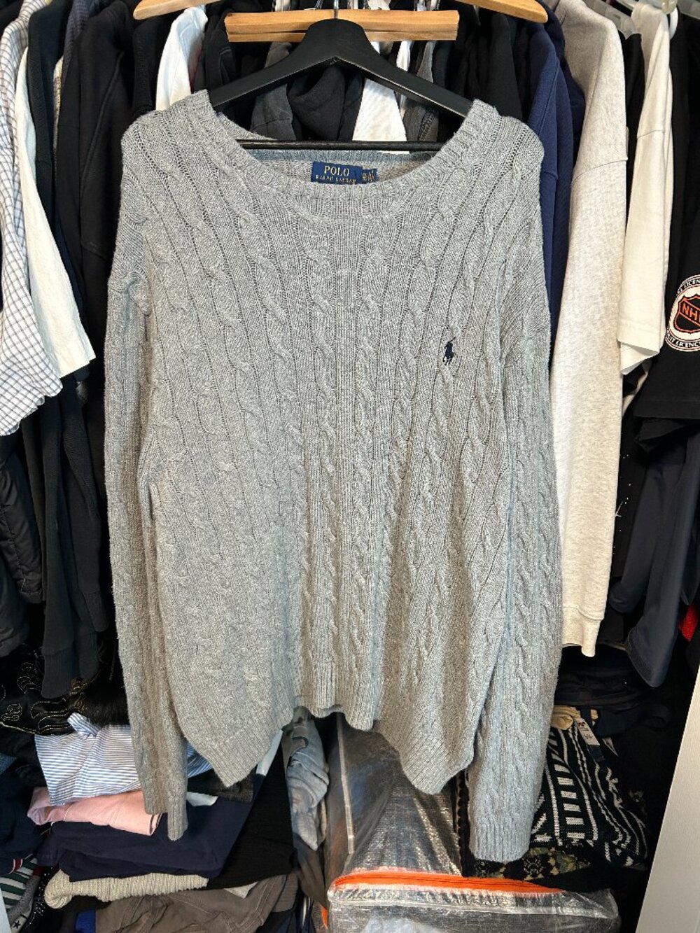 Polo Ralph Lauren Gray Vintage Knit - Size XXL